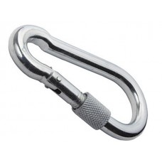 Карабин пожарный с фиксатором 12мм DIN 5299 цинк