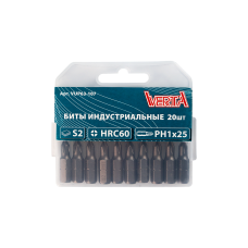 Биты Ph1х25мм (20шт) ULTRAPROFI VERTA