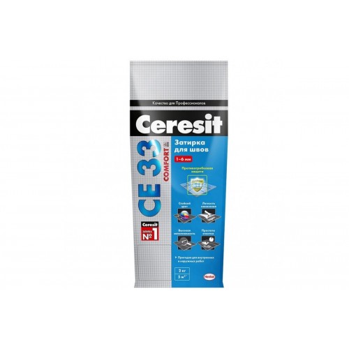 Затирка Ceresit CE33 Super №01 Белый 1-6 мм 2кг **рц**