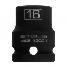 Головка торцевая 16мм 1/2" ударная шестигранная CrMo STELS Головка торцевая 16мм 1/2" ударная шестигранная CrMo STELS