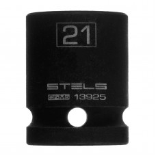Головка торцевая 21мм 1/2" ударная шестигранная CrMo STELS Головка торцевая 21мм 1/2" ударная шестигранная CrMo STELS