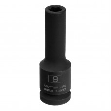 Головка торцевая 9мм 1/2" ударная шестигранная удлиненная CrMo STELS Головка торцевая 9мм 1/2" ударная шестигранная удлиненная CrMo STELS