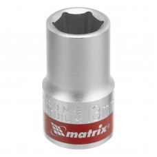 Головка торцевая 13мм 1/2" шестиграная хромированная CrV MATRIX