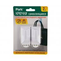Крючок самоклеющийся 2шт,3.5х6.0см до 1.5кг PARK 
