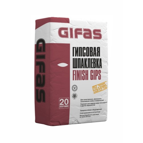 Шпаклевка финишная GIFAS Finish Gips 20 кг.