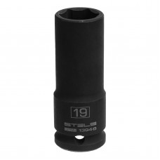 Головка ударная 19мм 1/2" шестигранная удлиненная CrMo STELS  Головка ударная 19мм 1/2" шестигранная удлиненная CrMo STELS
