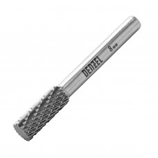 Борфреза цилиндрическая 8х6х20х60мм с двойной насечкой тип А DENZEL