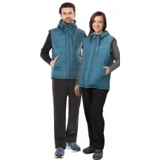 Жилет утепленный "СИРИУС-Зодиак" морская волна с флисовой подкладкой (ЧЗ) 