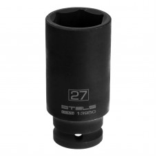 Головка торцевая 27мм 1/2" ударная шестигранная удлиненная CrMo STELS Головка торцевая 27мм 1/2" ударная шестигранная удлиненная CrMo STELS