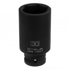 Головка торцевая 30мм 1/2" ударная шестигранная удлиненная CrMo STELS  Головка торцевая 30мм 1/2" ударная шестигранная удлиненная CrMo STELS
