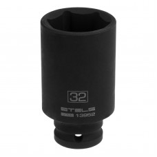 Головка торцевая 32мм 1/2" ударная шестигранная удлиненная CrMo STELS Головка торцевая 32мм 1/2" ударная шестигранная удлиненная CrMo STELS