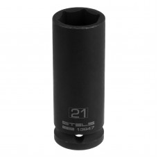 Головка торцевая 21мм 1/2" ударная шестигранная удлиненная CrMo STELS Головка торцевая 21мм 1/2" ударная шестигранная удлиненная CrMo STELS