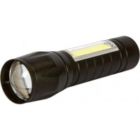 Фонарь ручной светодиодный аккумуляторный USB 0.6 Ач до 25м GLANZEN