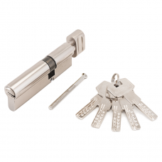Цилиндровый механизм СТАНДАРТ 85 (30х10х45мм) ключ/верт хром 5кл. F-02