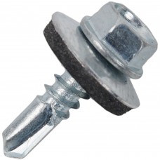 Саморез кровельный по металлу сверло 5,5х25мм цинк шайба