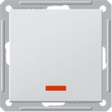 Выключатель C/У 1кл. белый с индик. б/рамки W59 WESSEN (60)