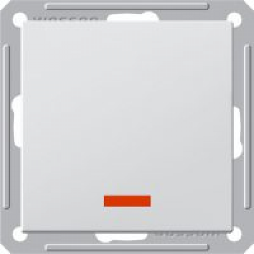 Выключатель C/У 1кл. белый с индик. б/рамки W59 WESSEN (60)