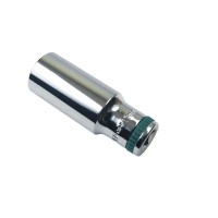 Головка 10мм 1/4" Cr-V с ребристым кольцом, удлиненная super lock WP