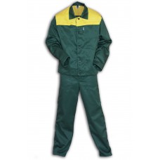 Костюм "ПАРТНЕР" (куртка+брюки,зеленый/желтый, тк. смесов)