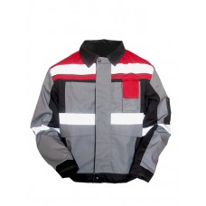 Куртка "ВИВА-СТ" (серый +черный+красный,  ткань смесовая, пл. 240 г/кв.м.)