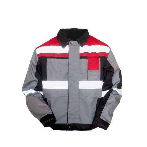 Куртка "ВИВА-СТ" (серый +черный+красный, ткань смесовая, пл. 240 г/кв.м.)