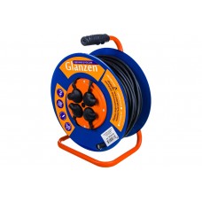 Удлинитель на катушке силовой КГ3x2,5 4 гн. 50м  GLANZEN