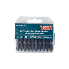 Биты двуxсторонние Ph2х50мм (10шт) ULTRAPROFI VERTA