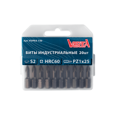 Биты PZ1х25мм (20шт) ULTRAPROFI VERTA