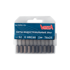 Биты T6х25мм (20шт) ULTRAPROFI VERTA