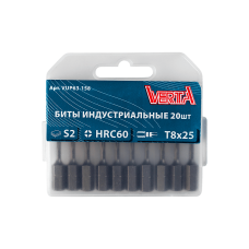 Биты T8х25мм (20шт) ULTRAPROFI VERTA